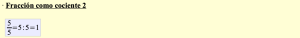 Fracción como cociente