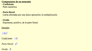Componentes de un monomio