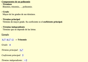 Componentes de un polinomio