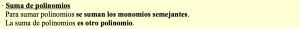 Suma de polinomios