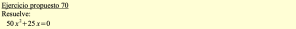 Ejercicio propuesto 70