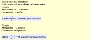 Razón entre dos cantidades